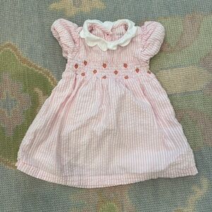 Marks & Spencer 9-12 Month Pink Seersucker Dress